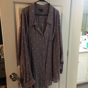 Lavender/gray blouse